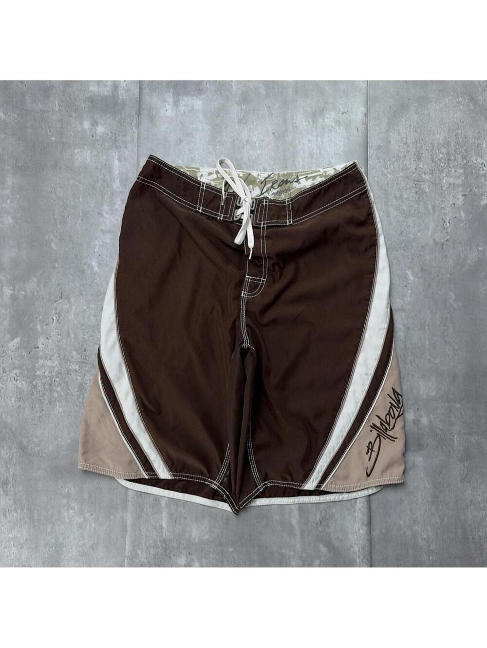 Y2K Billabong Surf Andy Irons Striped Baggy Board Shorts
